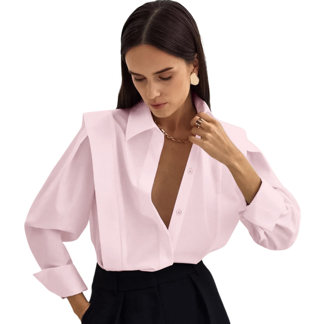 Camille | Oversized Knapbluse