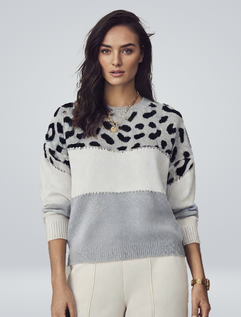 Edith | Elegant genser med leopardmønster