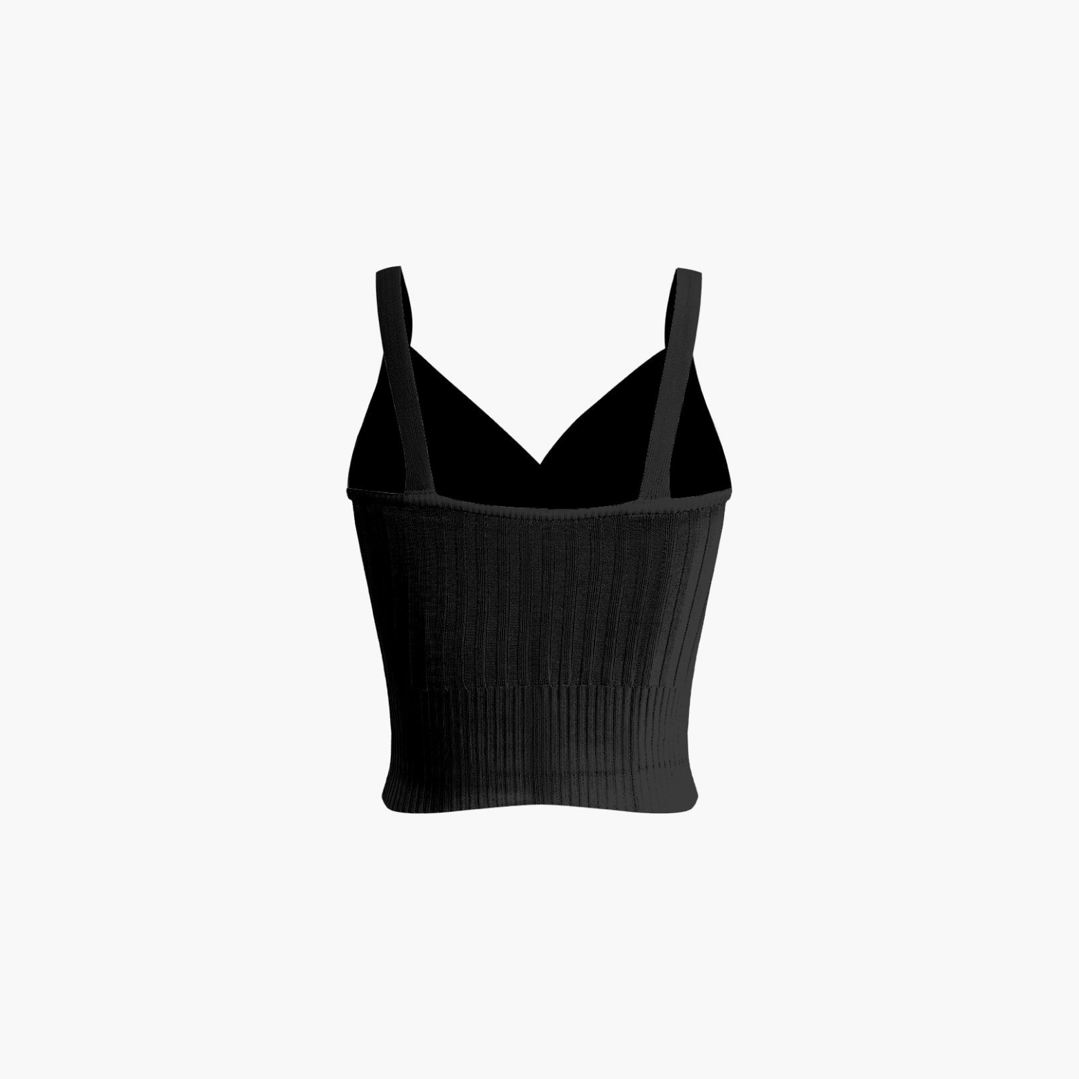 Reveré™ | Plisserte Crop-Top med V-Hals
