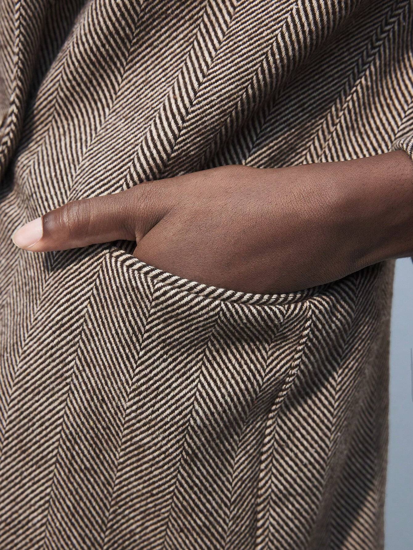 Nicole | Blazer Kafé Brun med Enkel Knap