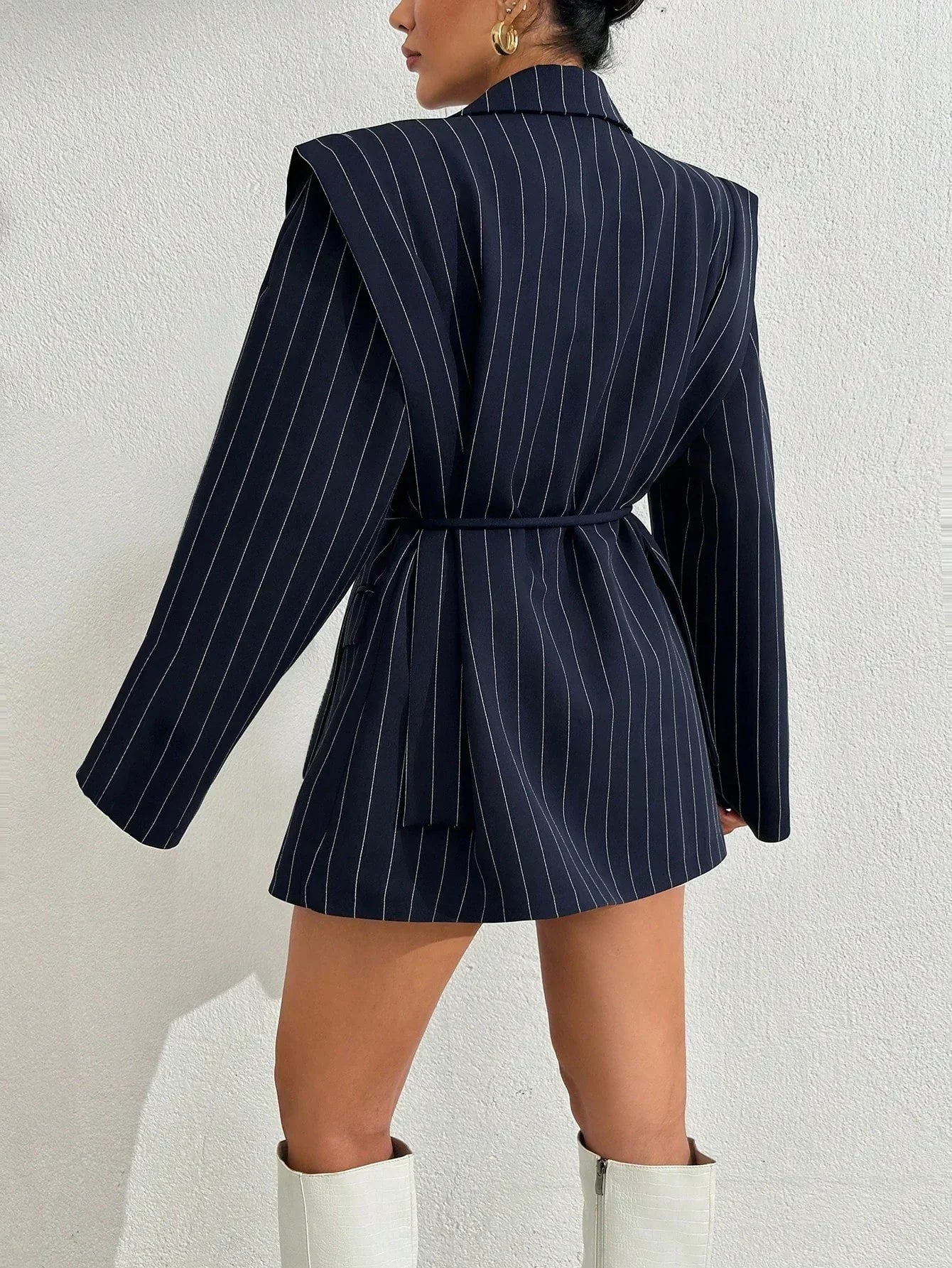 Marie | Stribet Dobbeltradet Blazer