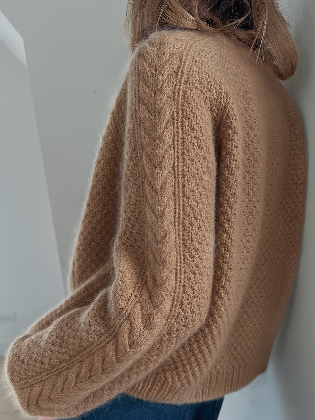 Isolde | Kabelstrikket Cardigan Med Knapper