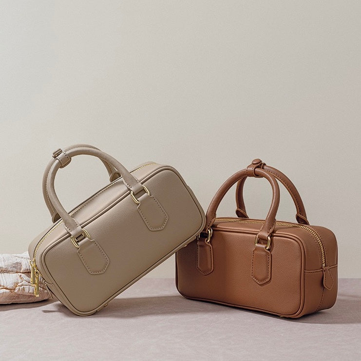 Vintage Ekte Lær Crossbody Veske