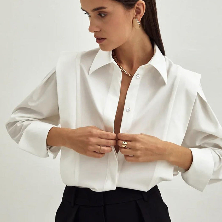 Camille | Oversized Knapbluse