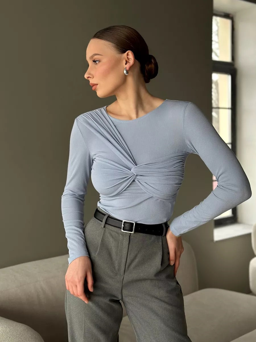 Juliette | Den Lange Twist Top med Lange Ermer