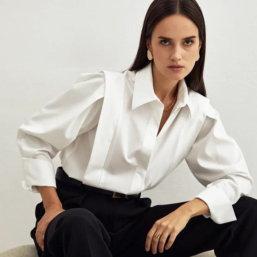 Camille | Oversized Knapbluse