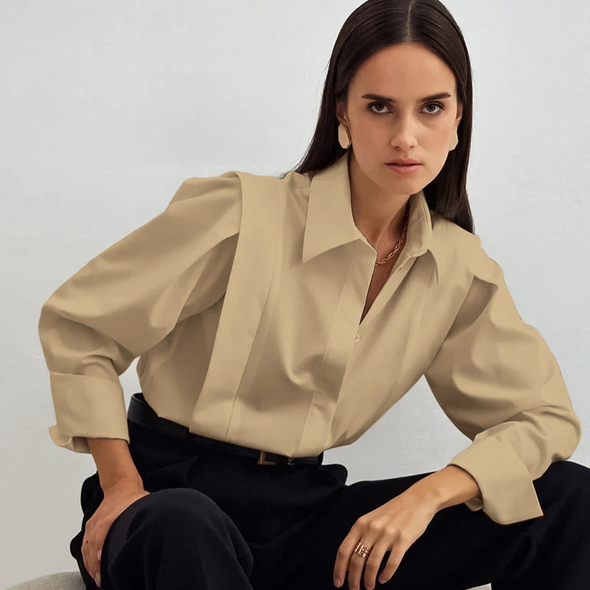 Camille | Oversized Knapbluse
