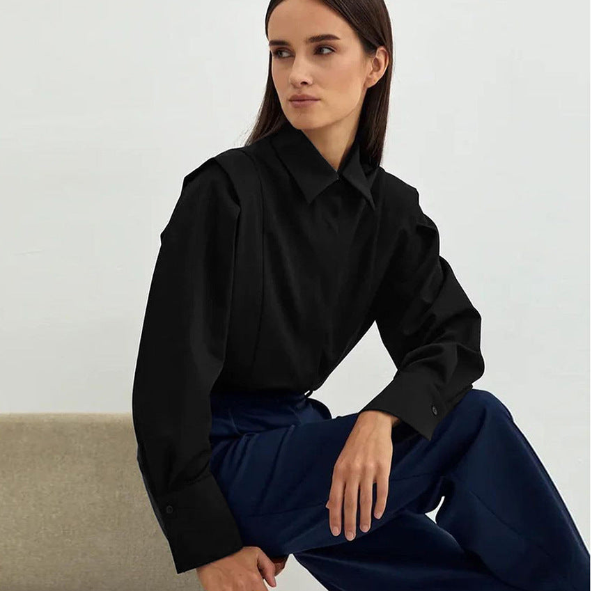 Camille | Oversized Knapbluse