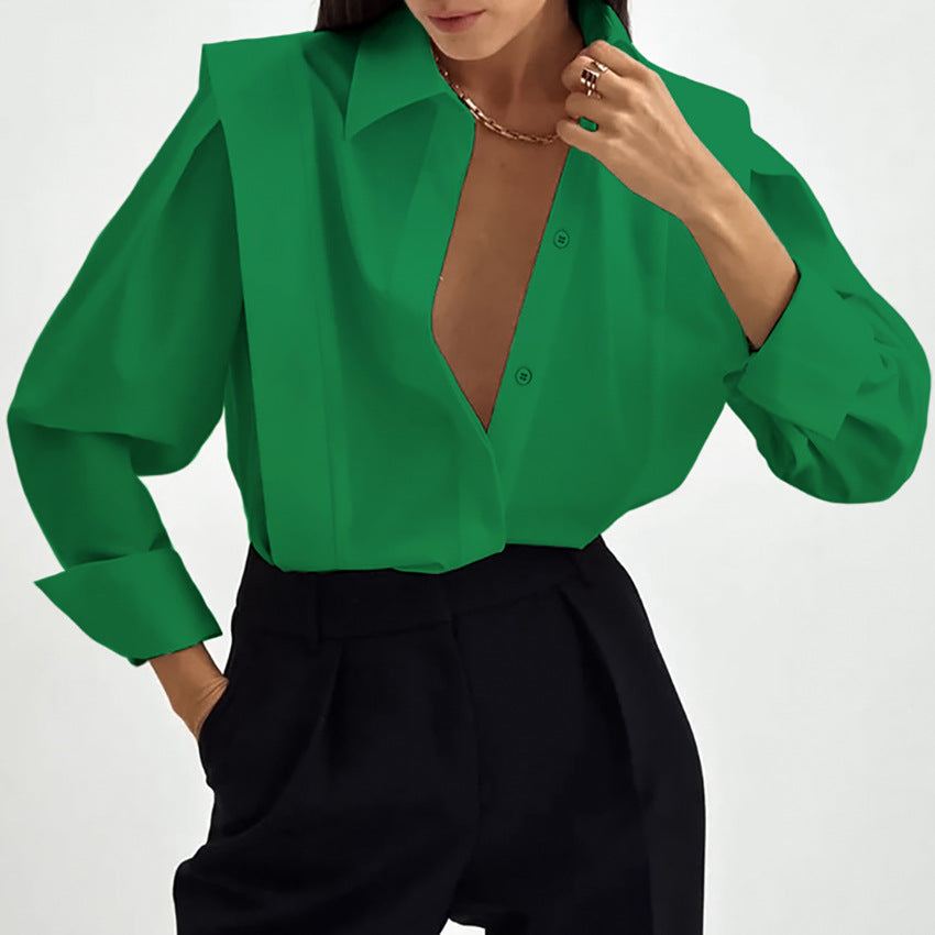 Camille | Oversized Knapbluse
