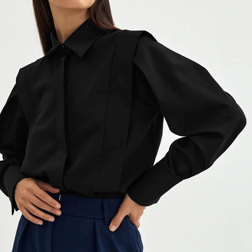 Camille | Oversized Knapbluse