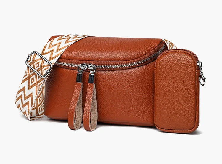 Nina | Finpusset Skinn Crossbody Veske