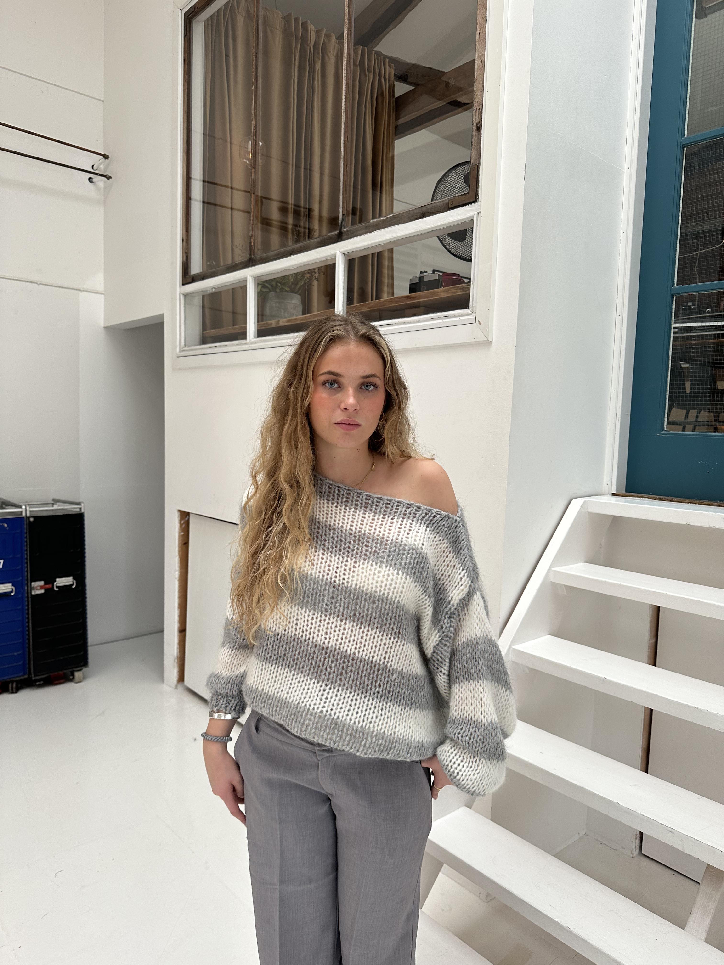 Signe | Stripete Strikkegenser