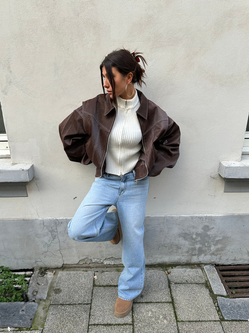 Maja | Oversized Kontrastjakke