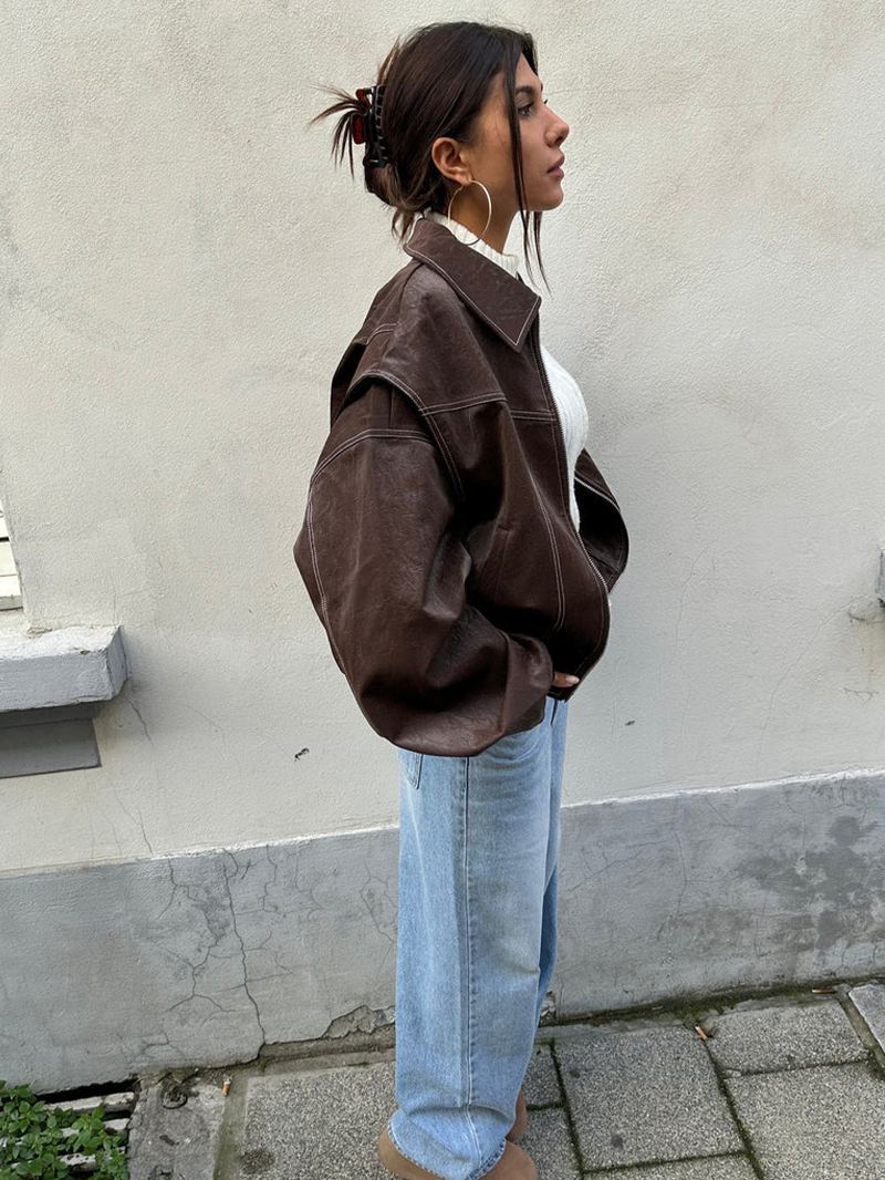 Maja | Oversized Kontrastjakke