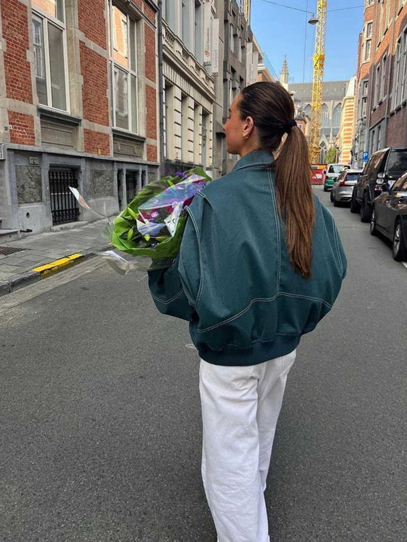 Maja | Oversized Kontrastjakke