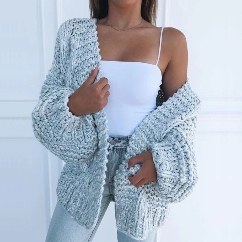 Maren | Strikket Oversized Vest for Koselige Dager