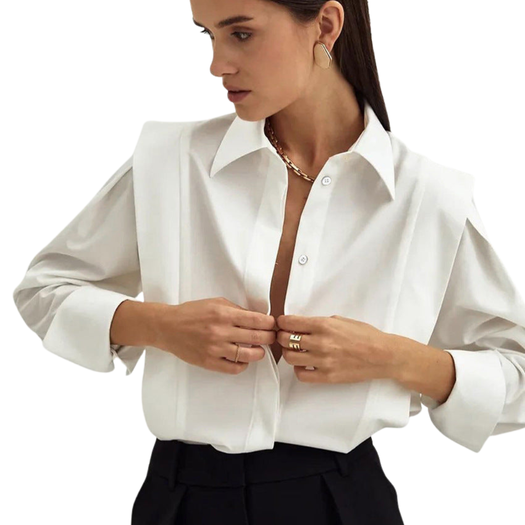Camille | Oversized Knapbluse