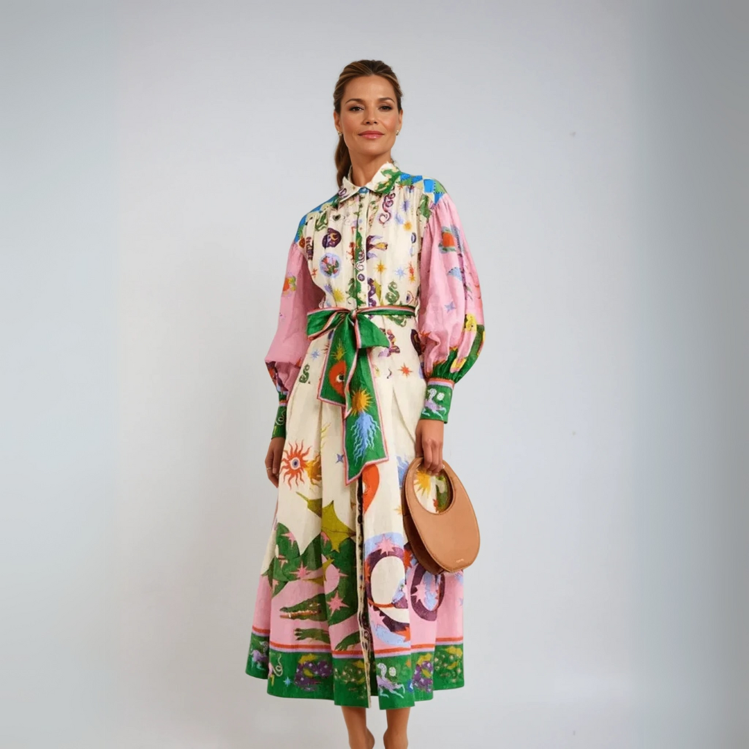 Solène | Elegant Italiensk Maxi Kjole
