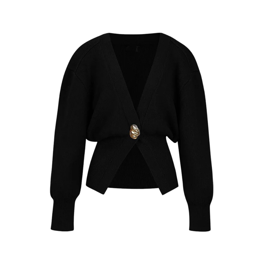 Flavie | Elegant Cardigan med Gullknapp