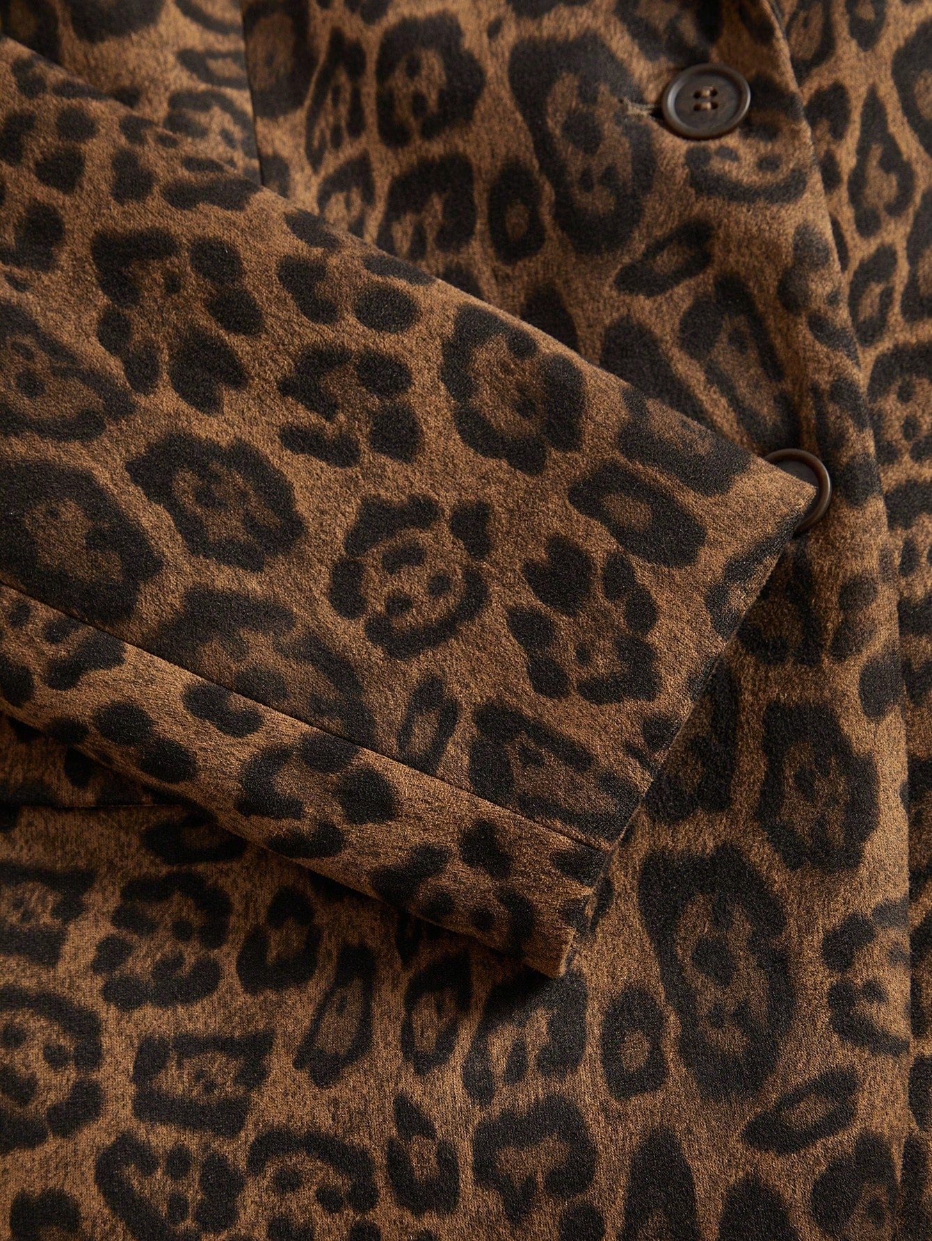 Marie-Claire | Ensfarget Blazer med Leopardmønster