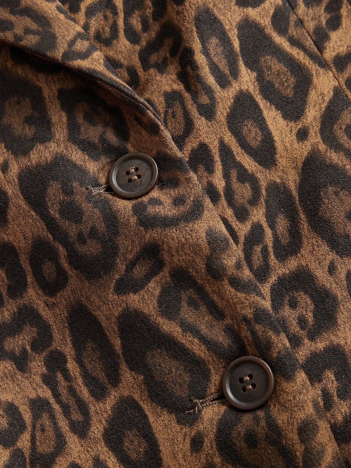 Marie-Claire | Ensfarget Blazer med Leopardmønster