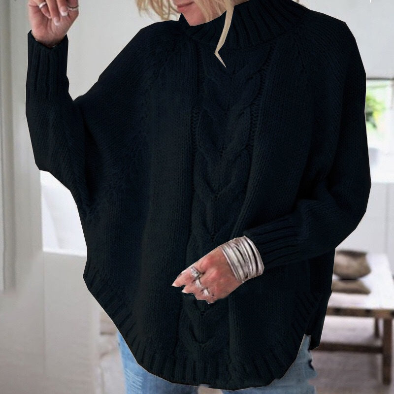 Mette | Elegant poncho-inspirert genser
