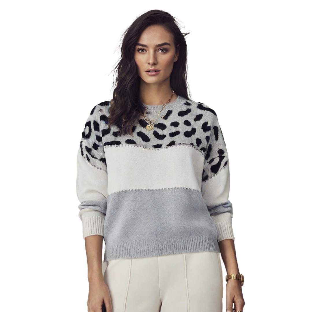 Edith | Elegant genser med leopardmønster