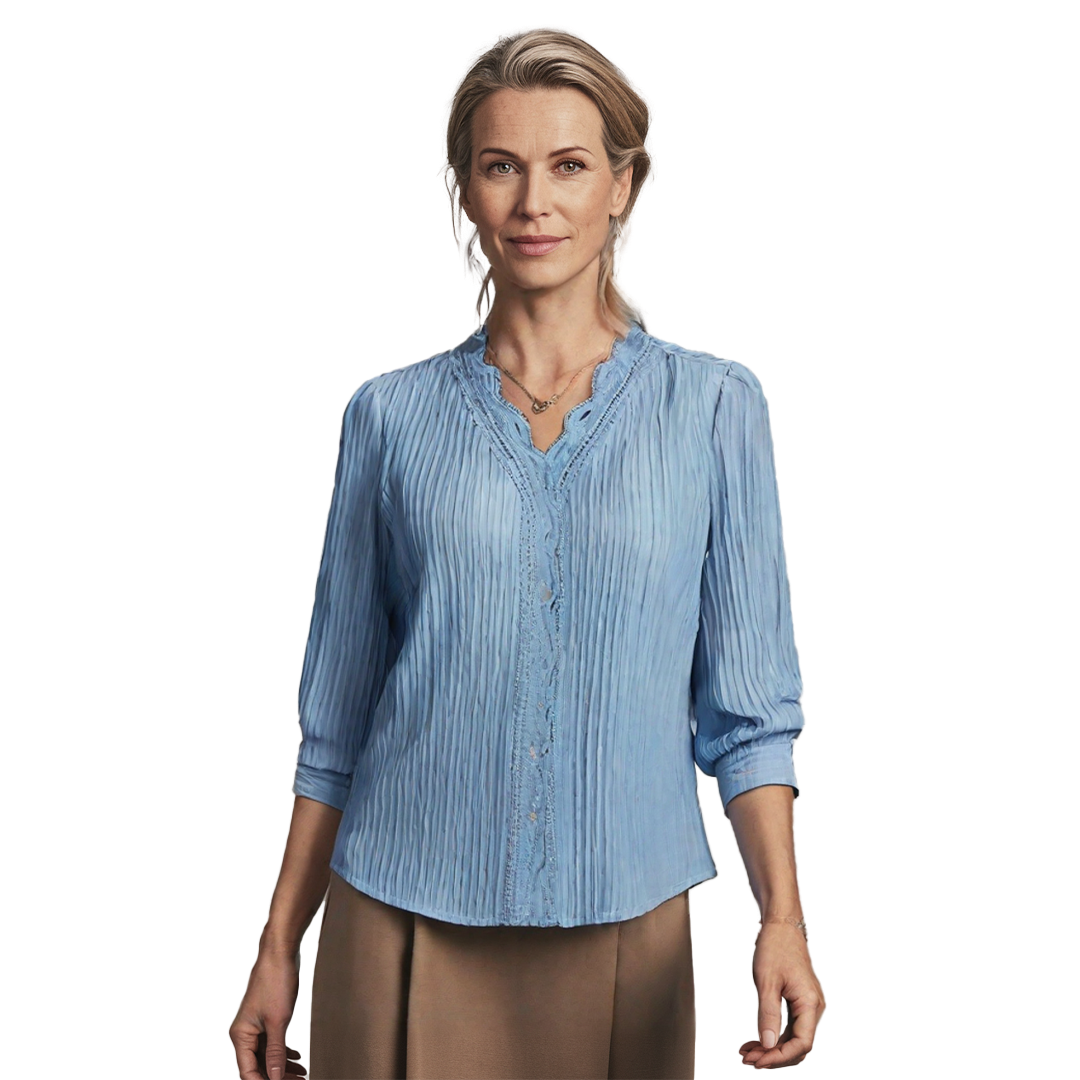 Josette | Bluse med Blonde Detaljer