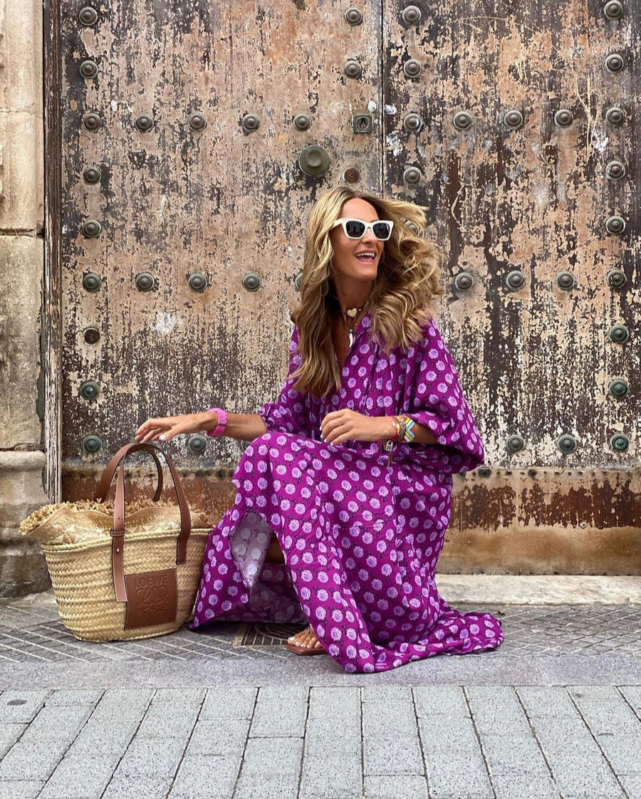 Elin | Maxi Kjole i Boho Bomull