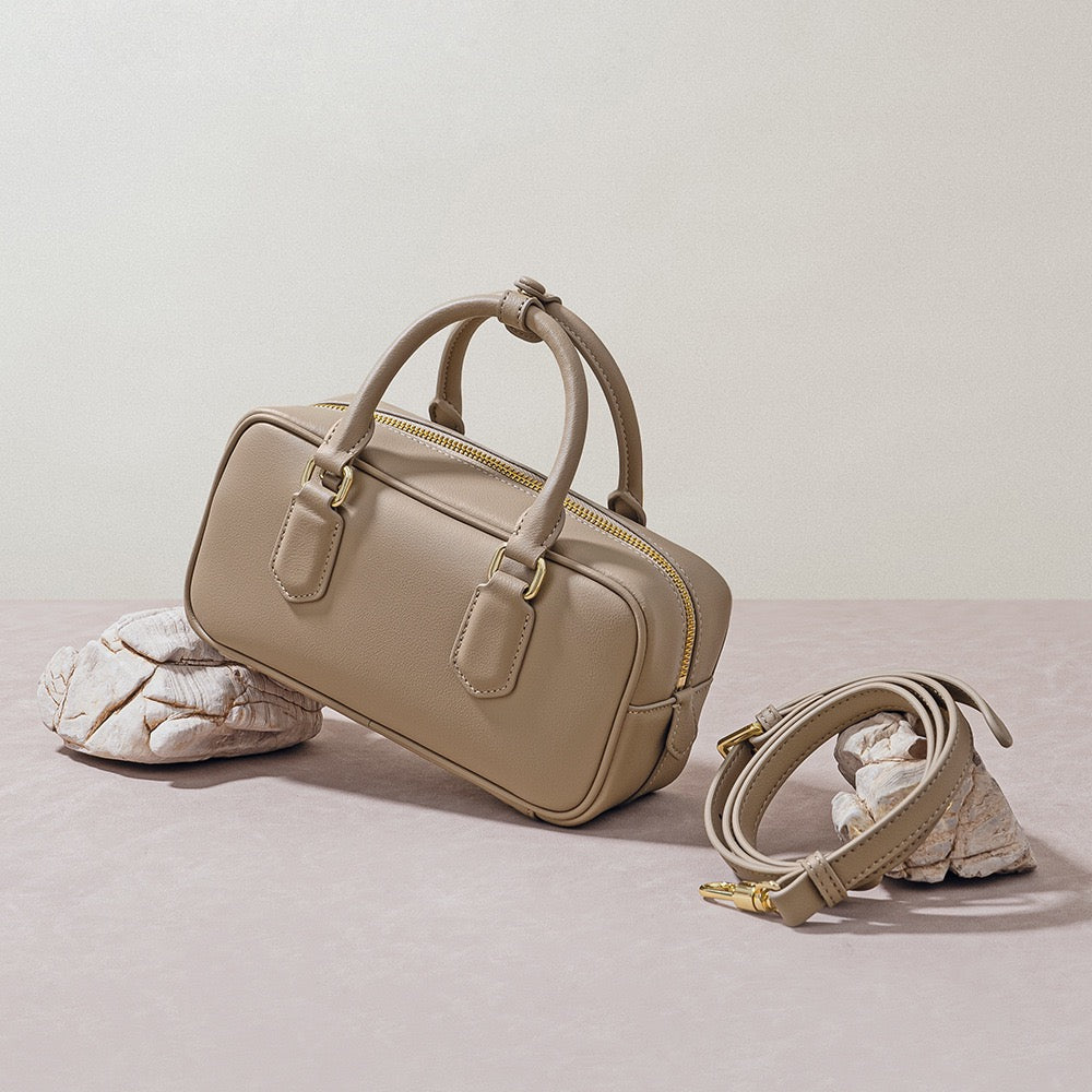 Vintage Ekte Lær Crossbody Veske