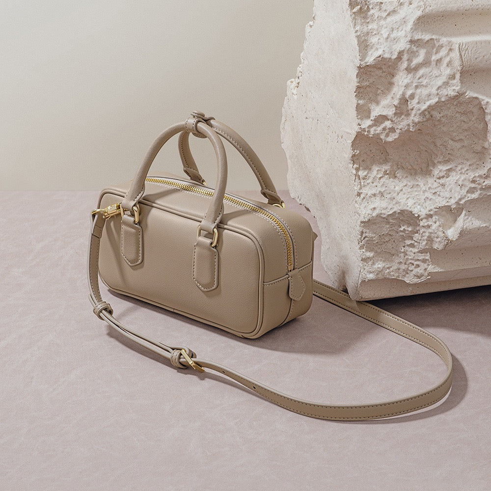 Vintage Ekte Lær Crossbody Veske