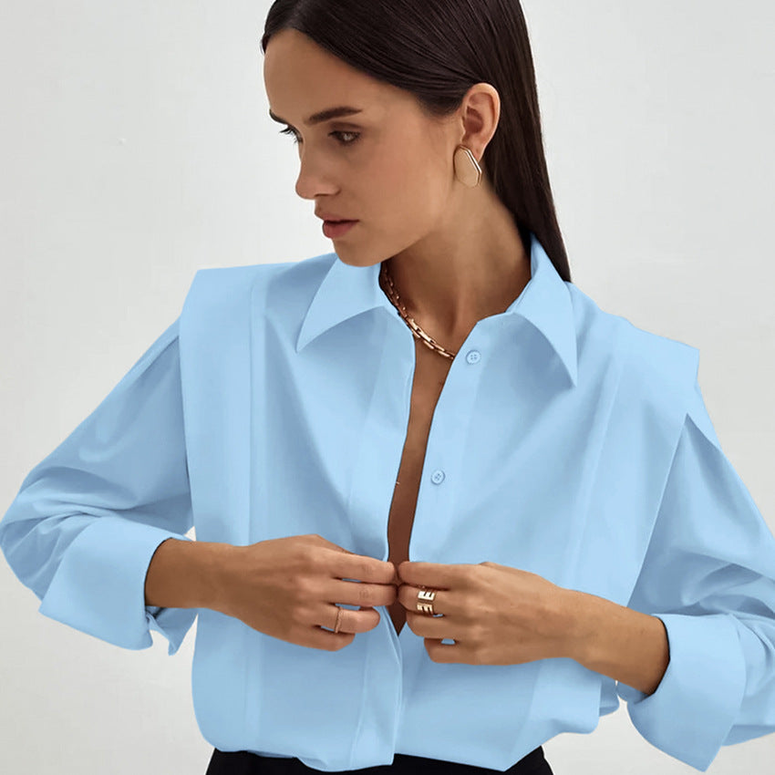 Camille | Oversized Knapbluse