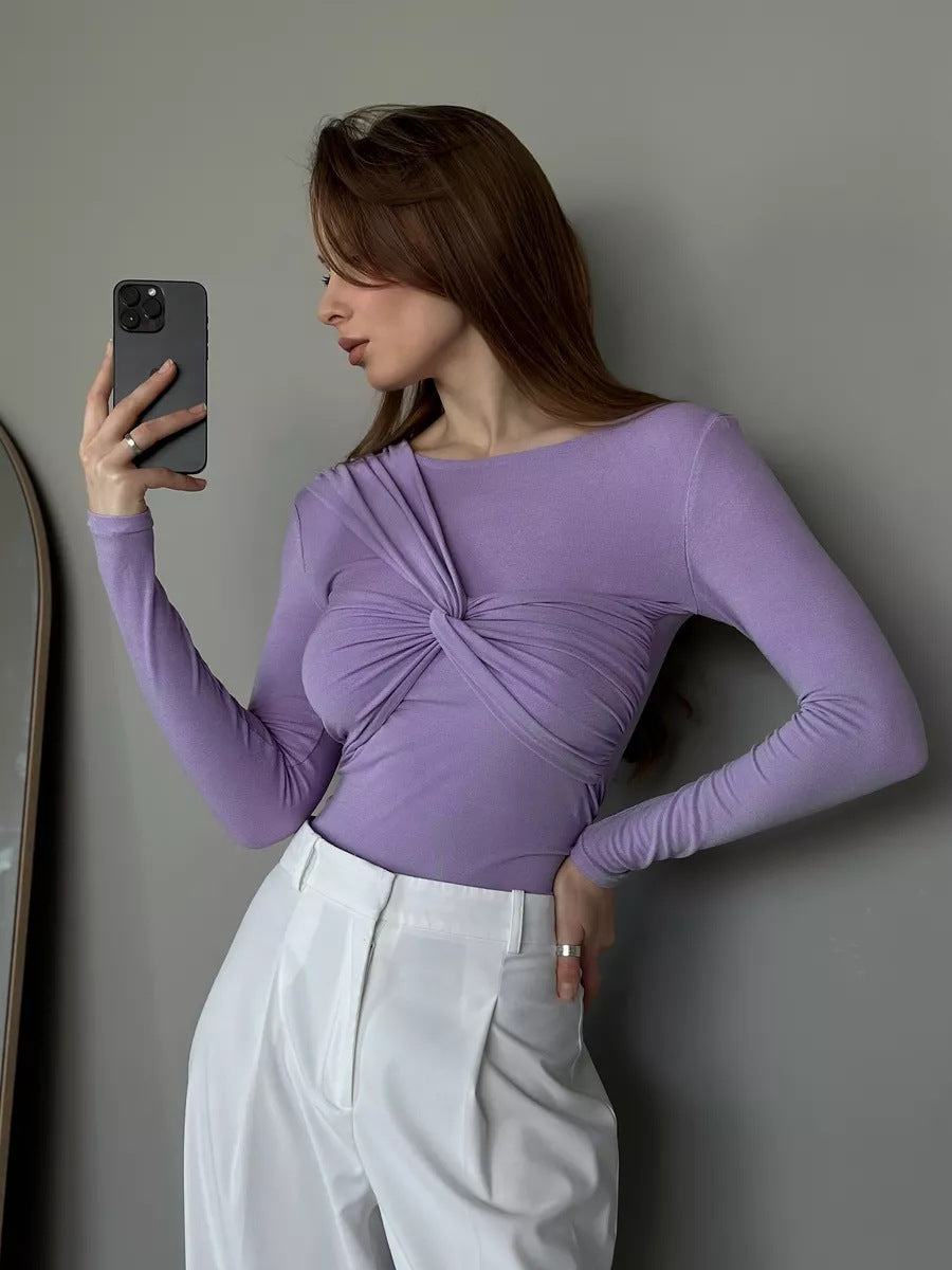Juliette | Den Lange Twist Top med Lange Ermer