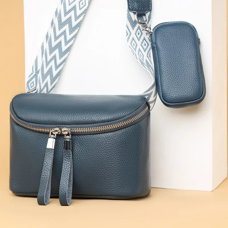 Nina | Finpusset Skinn Crossbody Veske