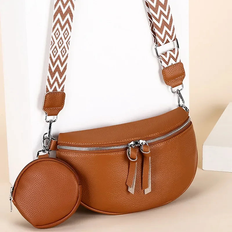 Hayley | Raffinert Skinn Crossbody Veske