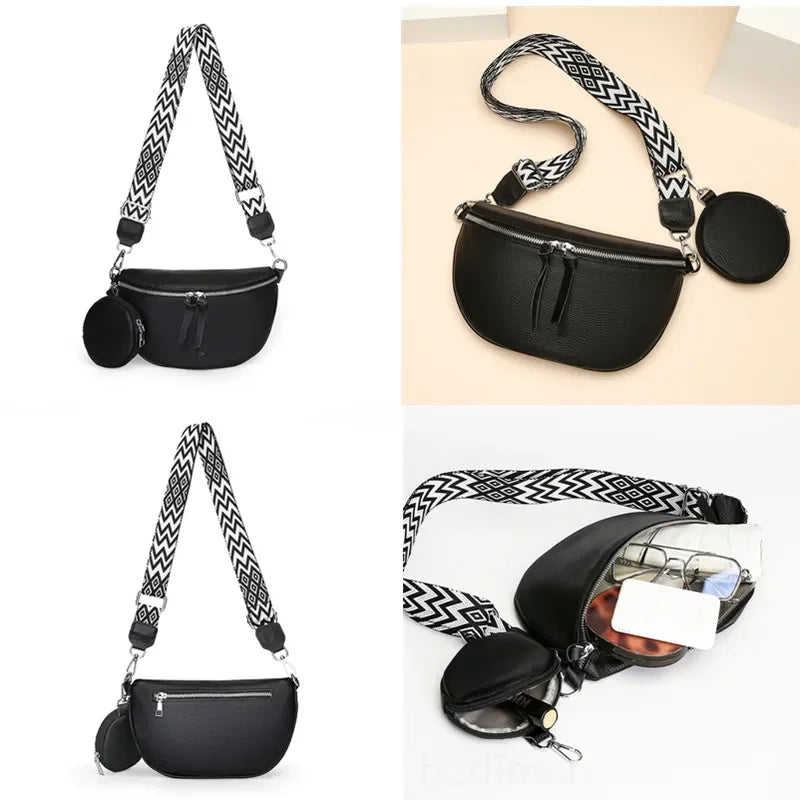 Hayley | Raffinert Skinn Crossbody Veske