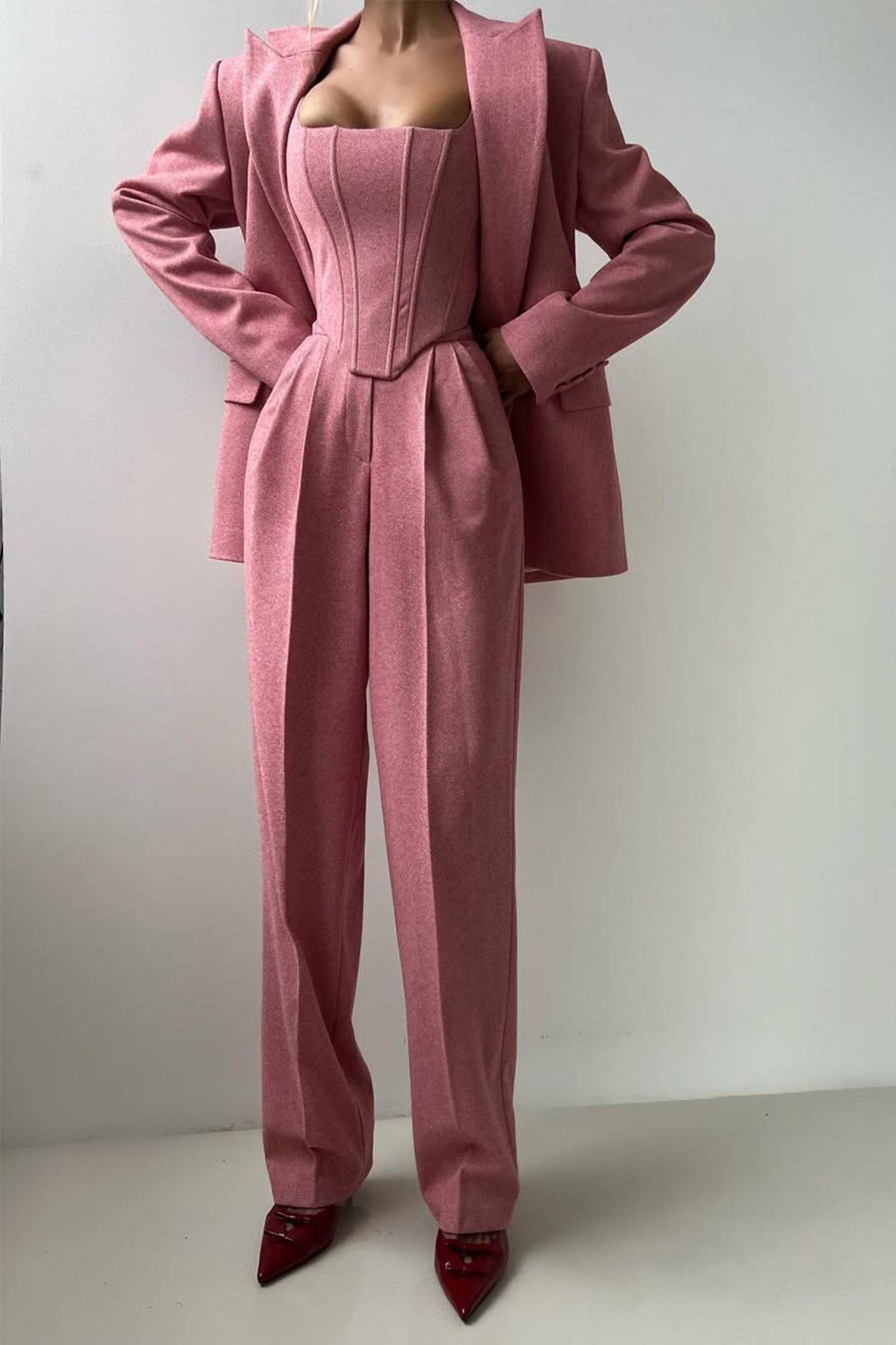 Mette | Tre-delt sæt med dobbeltradet blazer