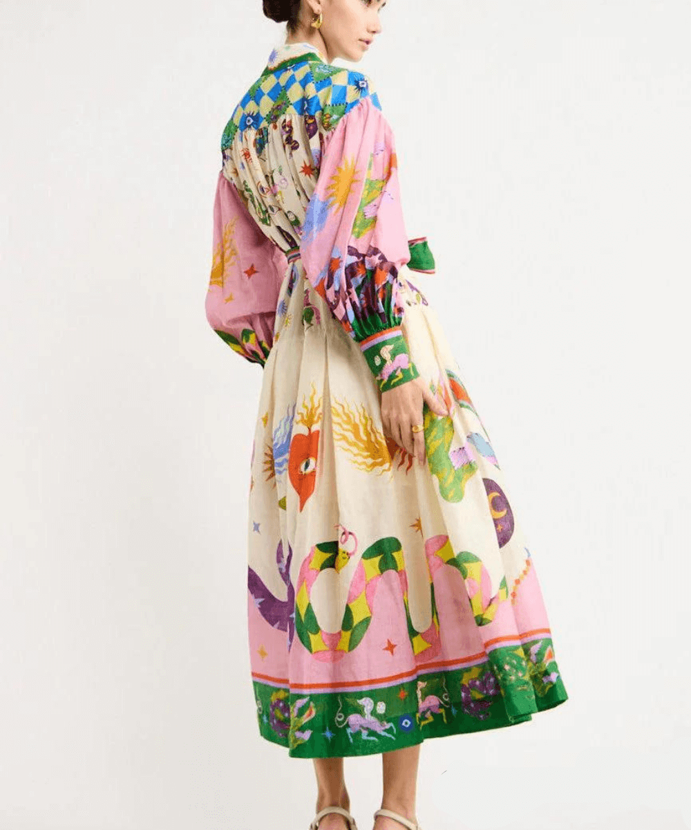 Solène | Elegant Italiensk Maxi Kjole