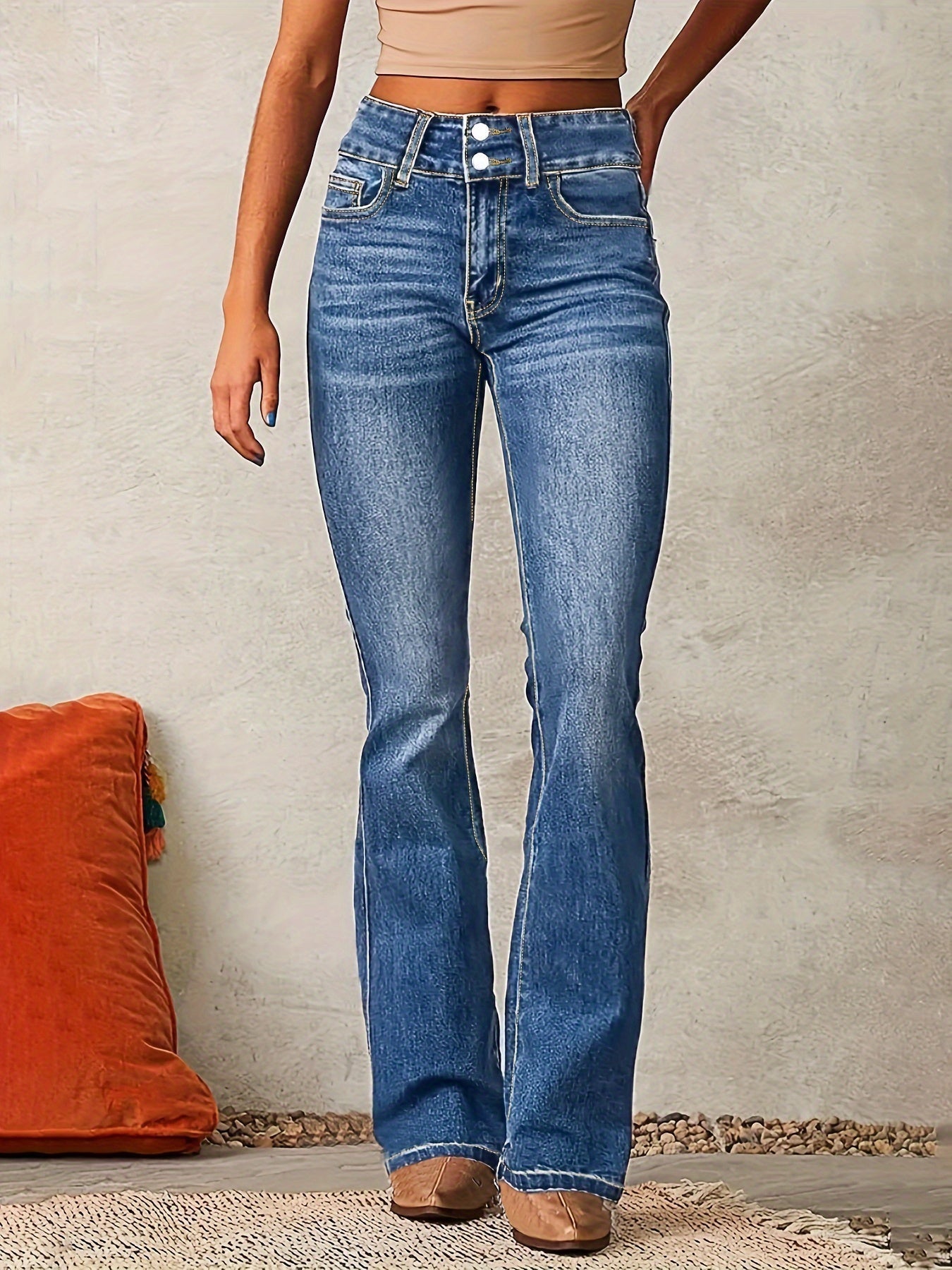 Aya | Høytaljede flared jeans