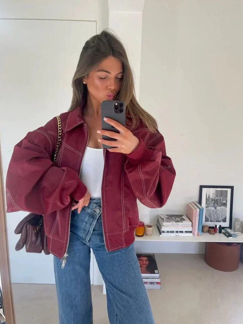 Maja | Oversized Kontrastjakke