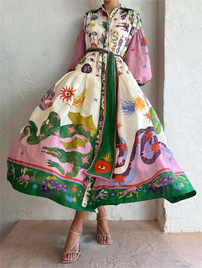 Solène | Elegant Italiensk Maxi Kjole
