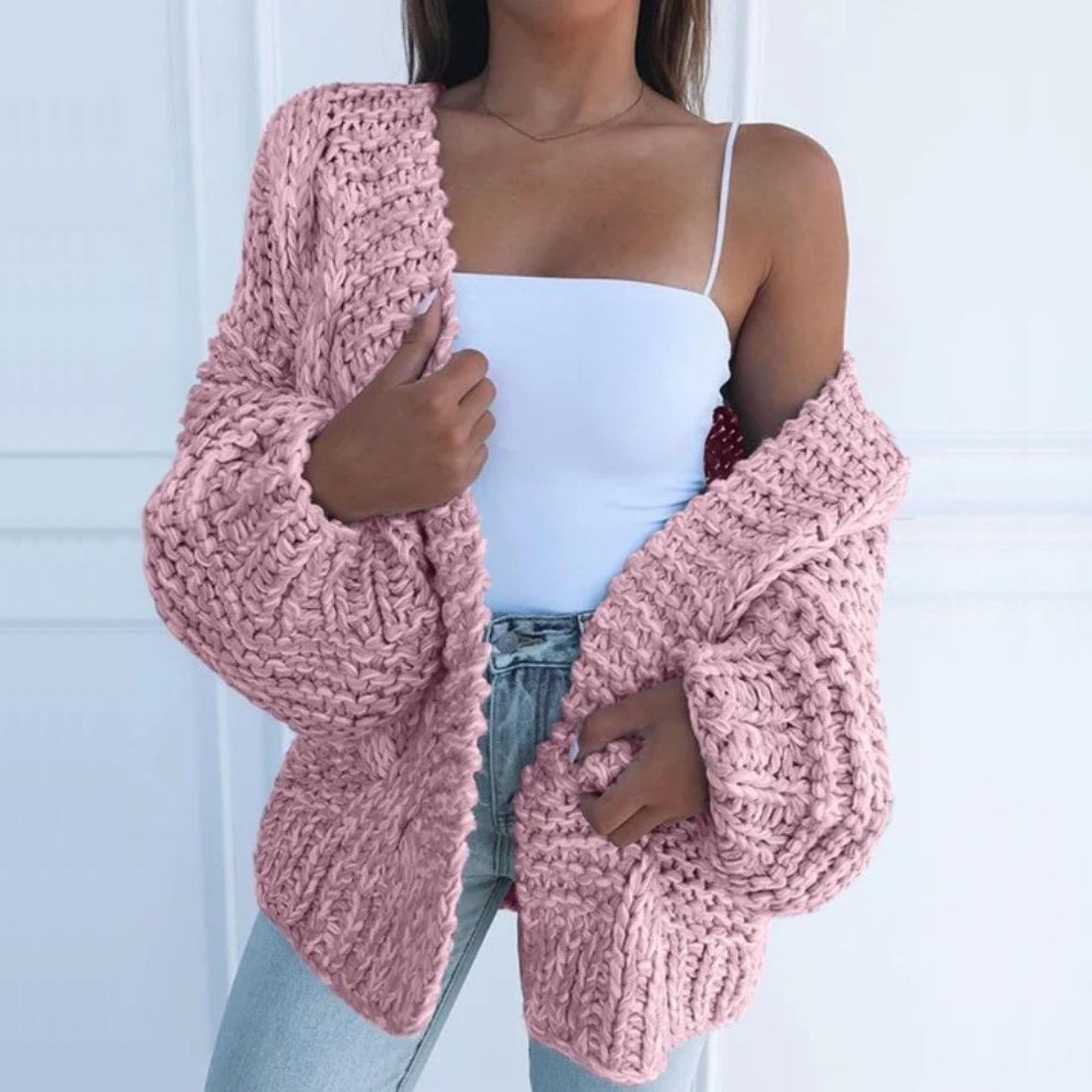 Maren | Strikket Oversized Vest for Koselige Dager
