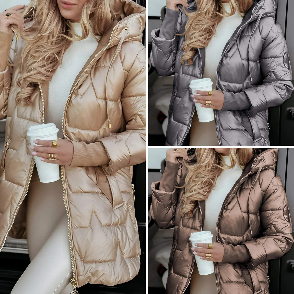 Isolde™ | Elegant vinterfrakk med hette og polstring